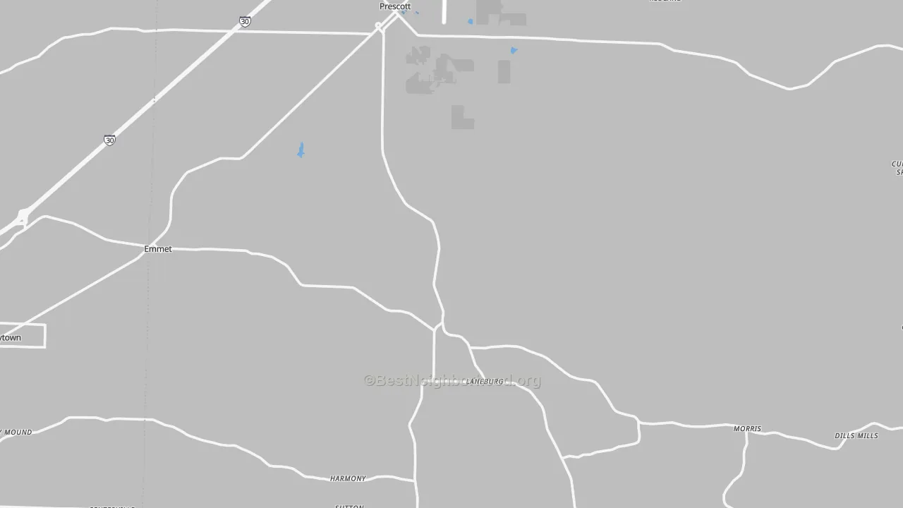 Transit Grade map of Nevada County, AR