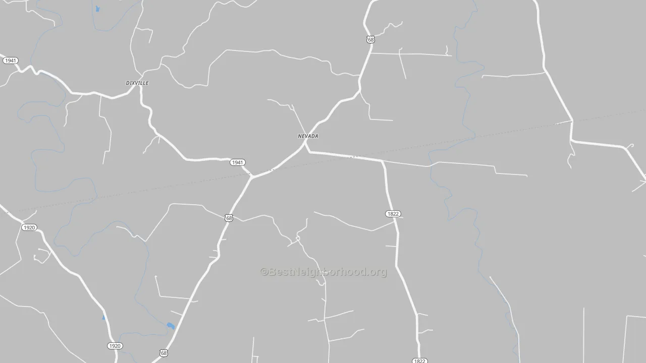 Transit Grade map of Nevada, KY