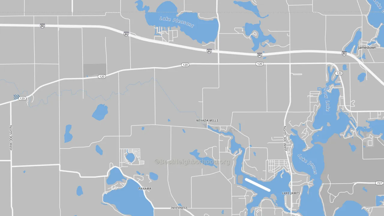 Transit Grade map of Nevada Mills, IN