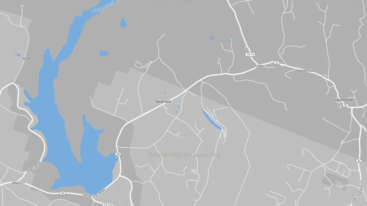 Transit Grade map of Neversink, NY