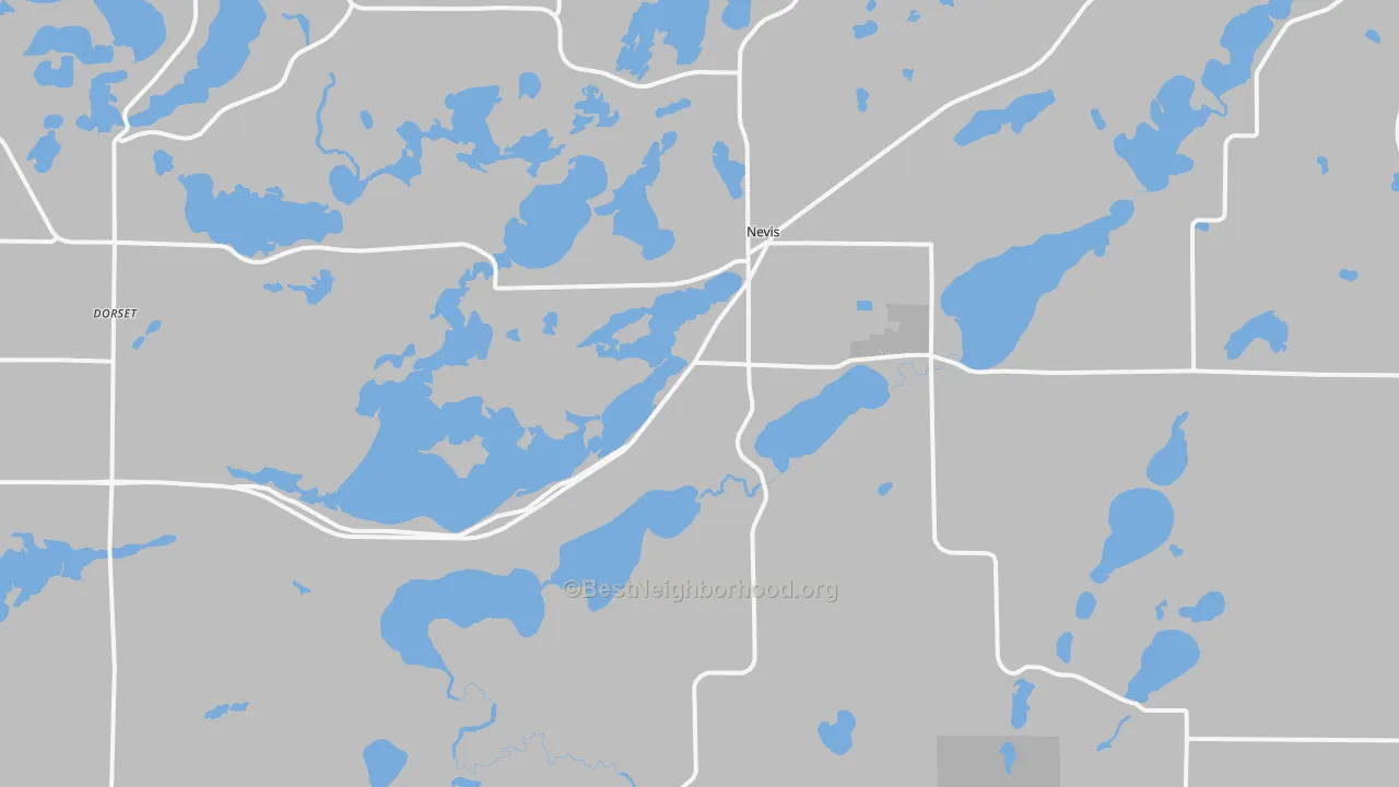 Transit Grade map of Nevis, MN