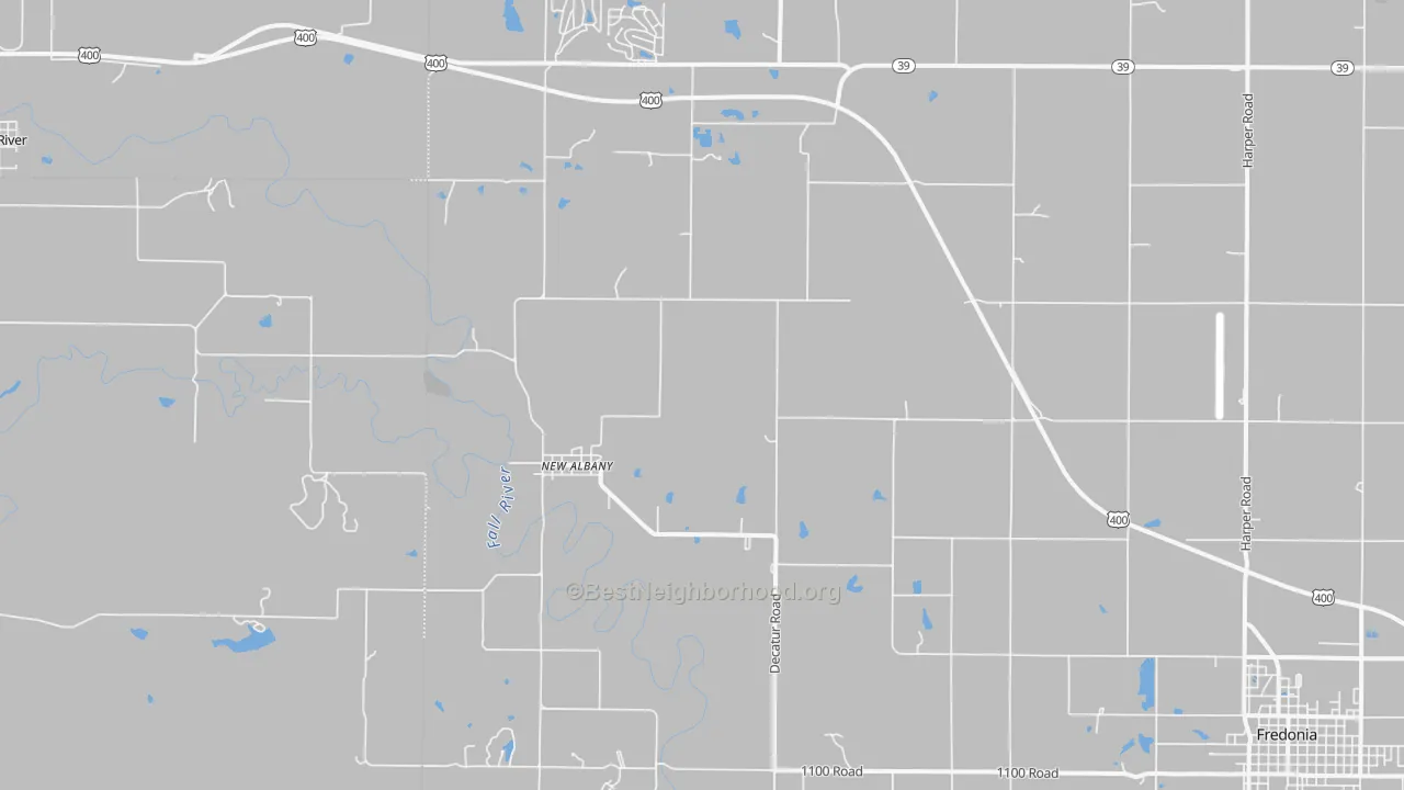 Transit Grade map of New Albany, KS