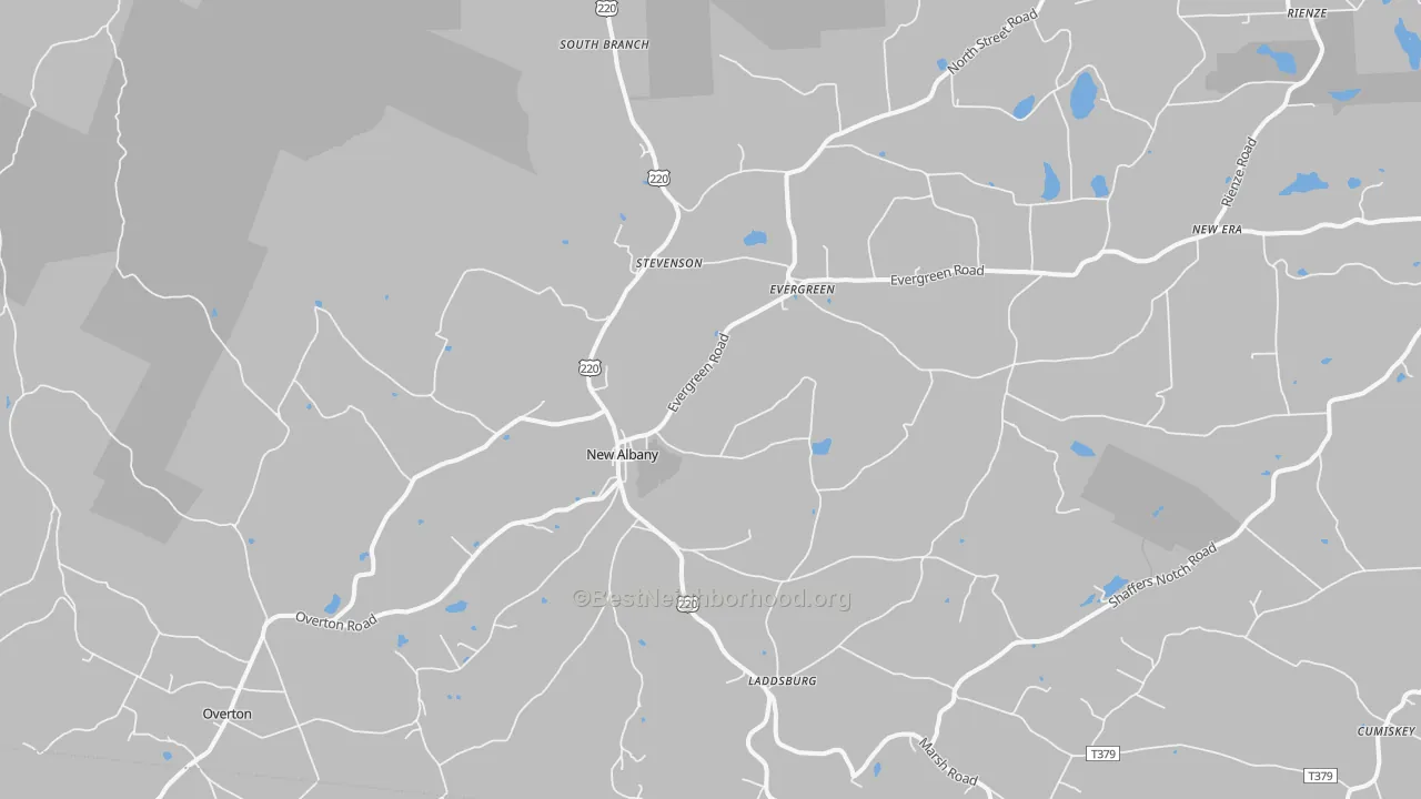 Transit Grade map of New Albany, PA