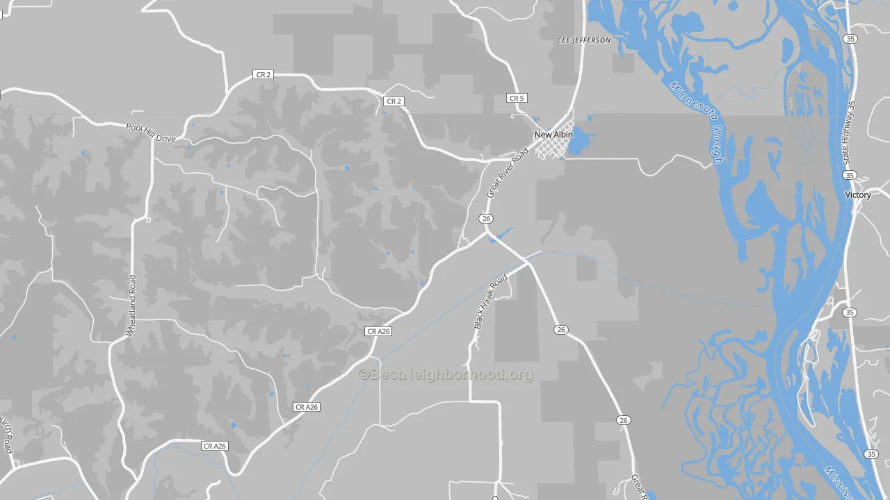 Transit Grade map of New Albin, IA