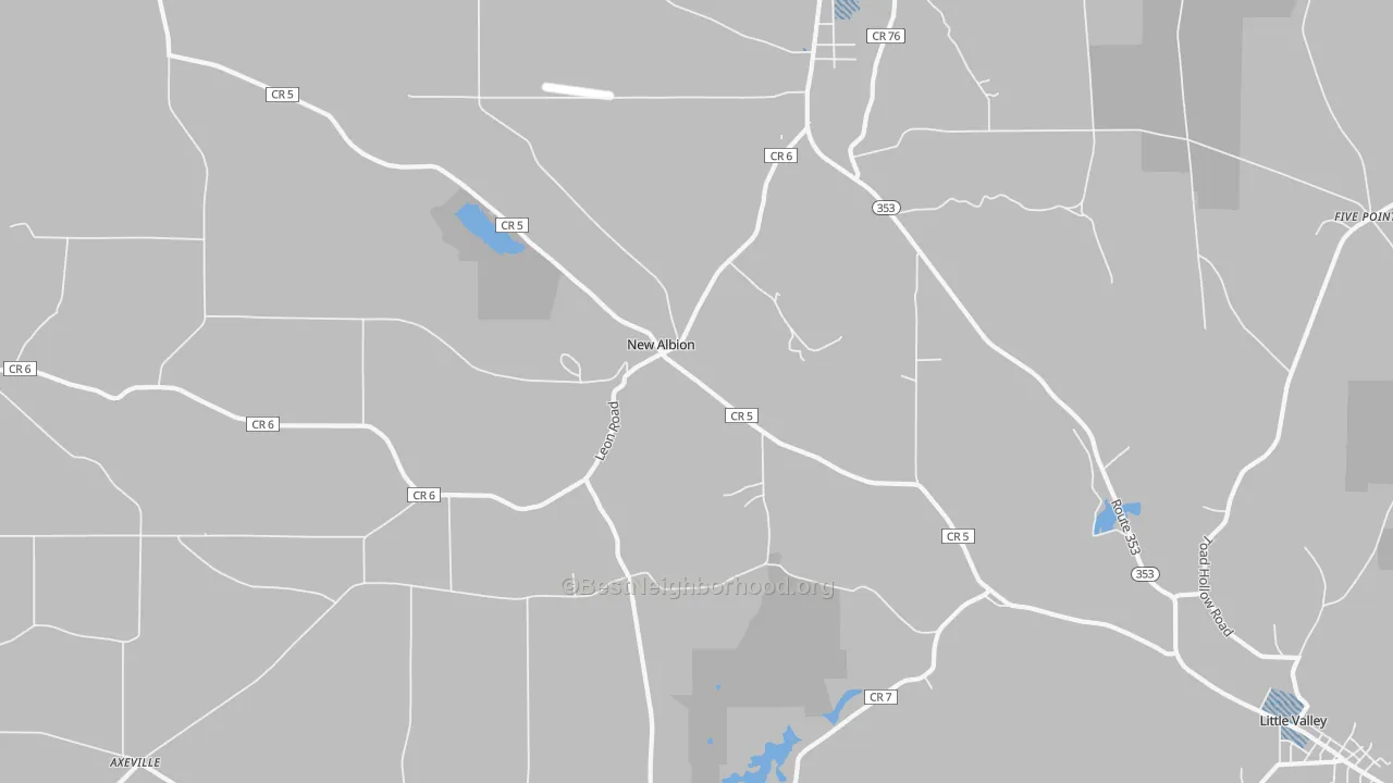Transit Grade map of New Albion, NY