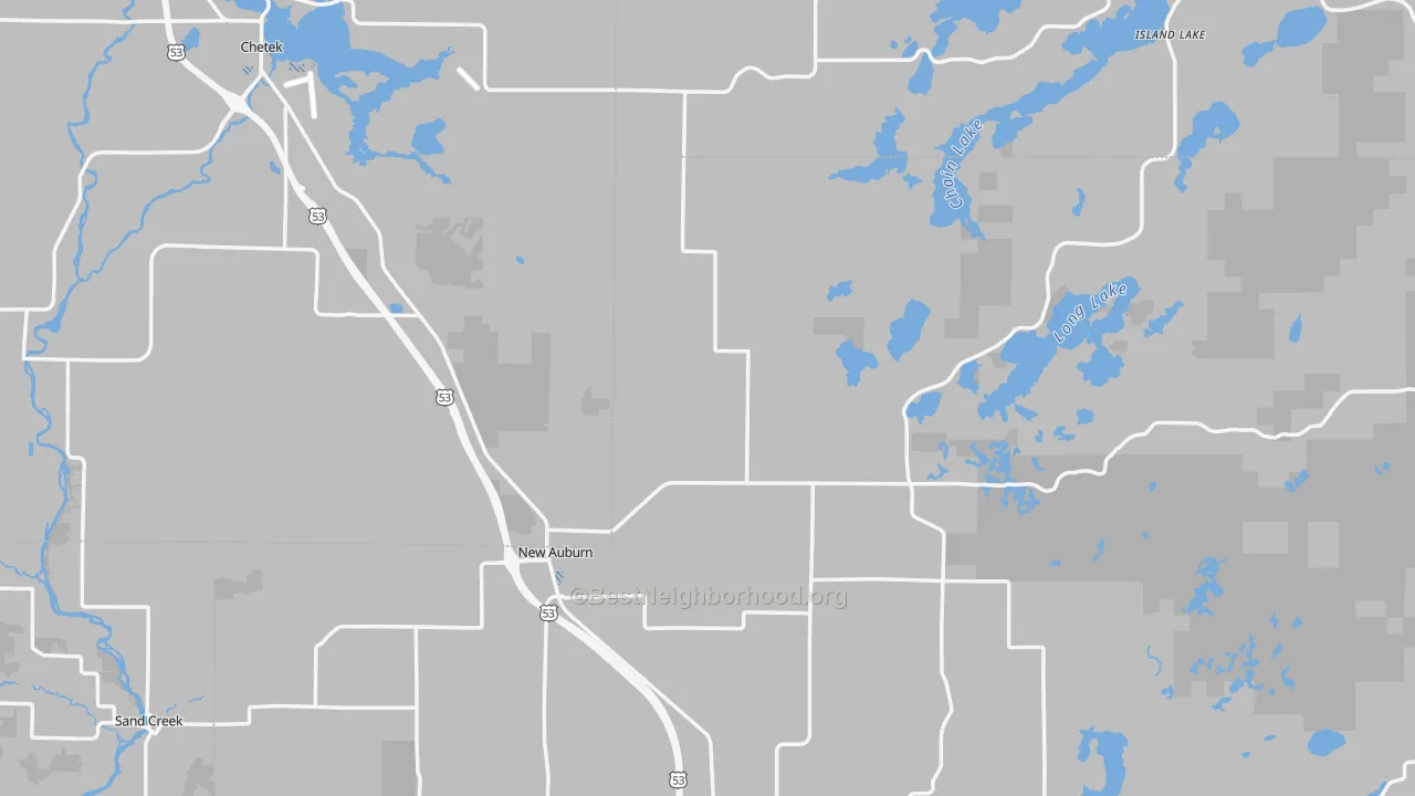 Transit Grade map of New Auburn, WI