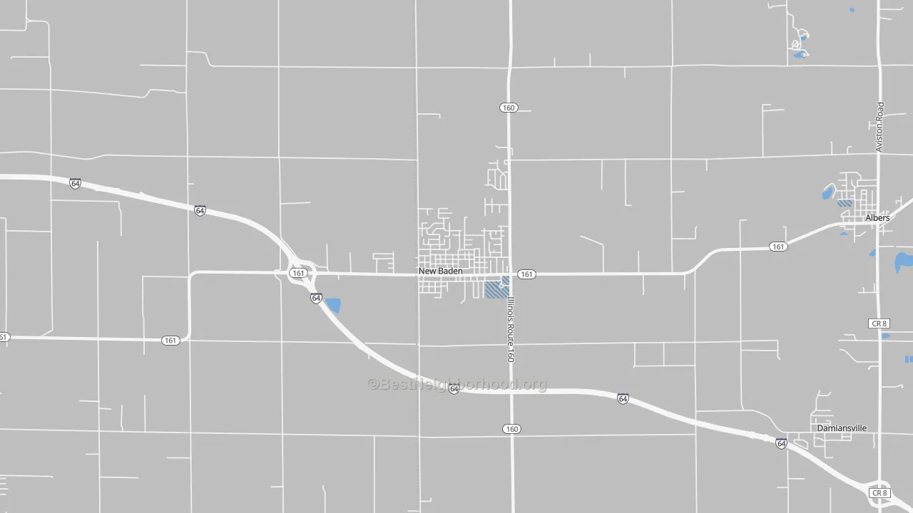 Transit Grade map of New Baden, IL