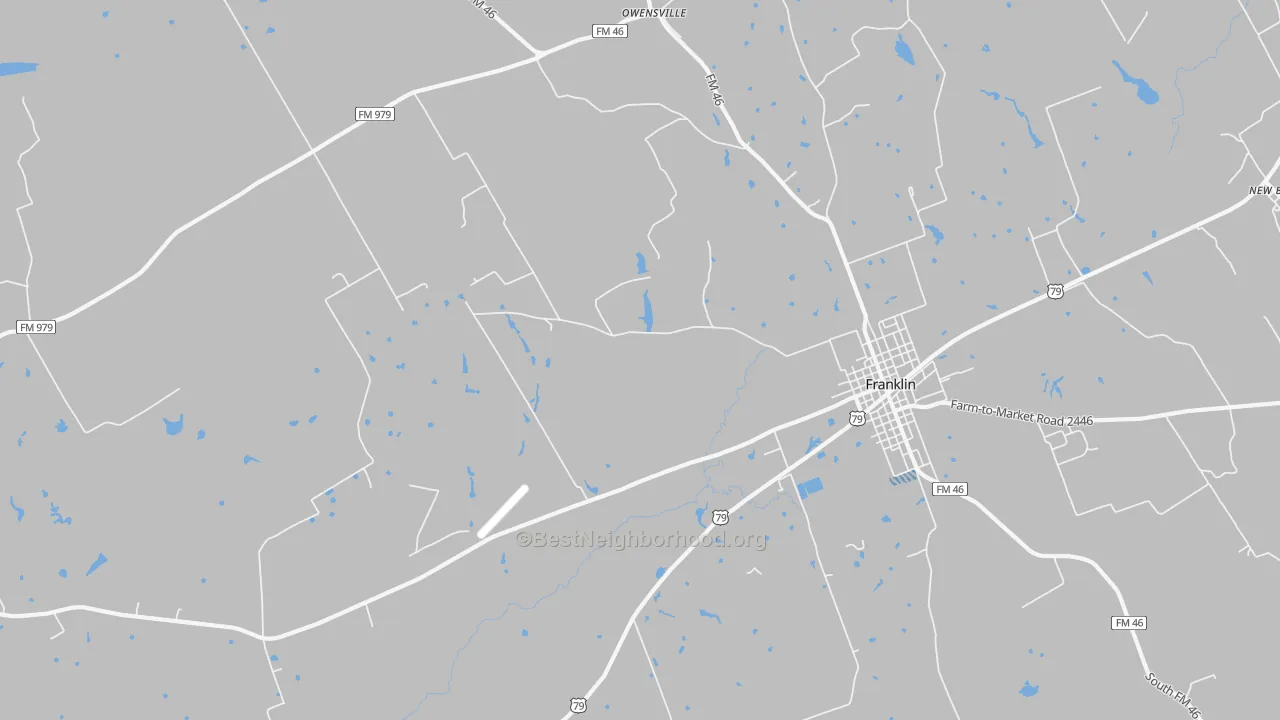 Transit Grade map of New Baden, TX