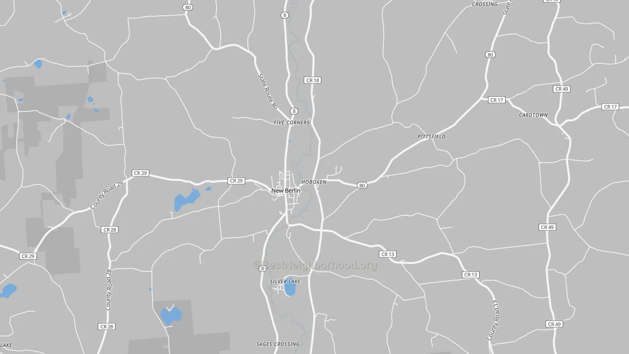 Transit Grade map of New Berlin, NY