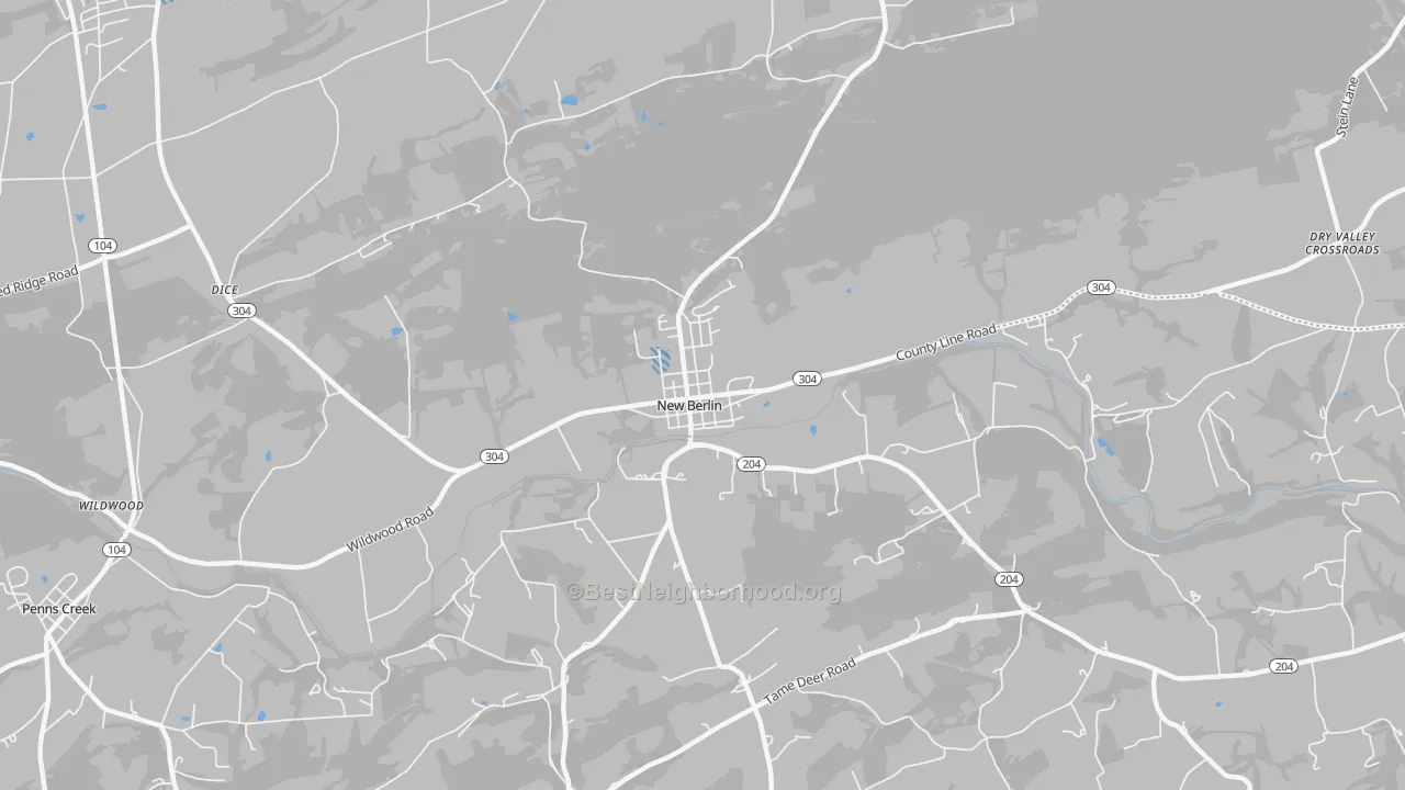 Transit Grade map of New Berlin, PA