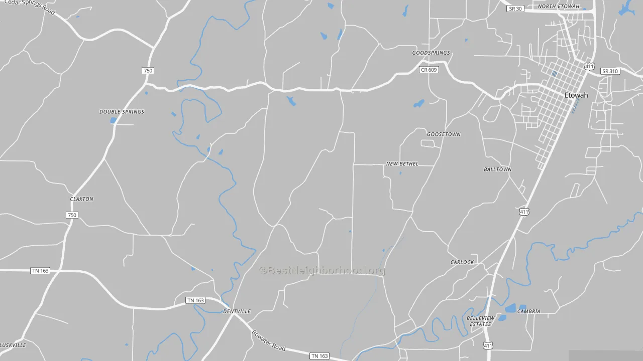 Transit Grade map of New Bethel, TN
