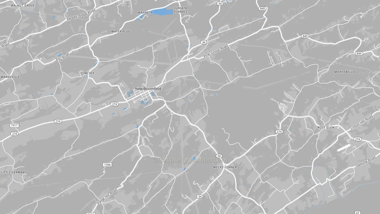 Transit Grade map of New Bloomfield, PA
