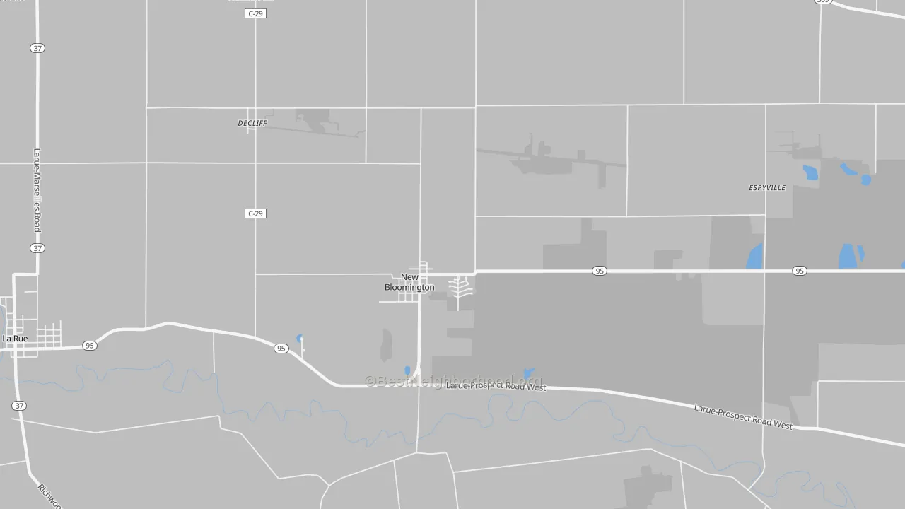 Transit Grade map of New Bloomington, OH
