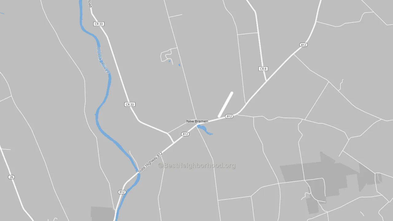 Transit Grade map of New Bremen, NY