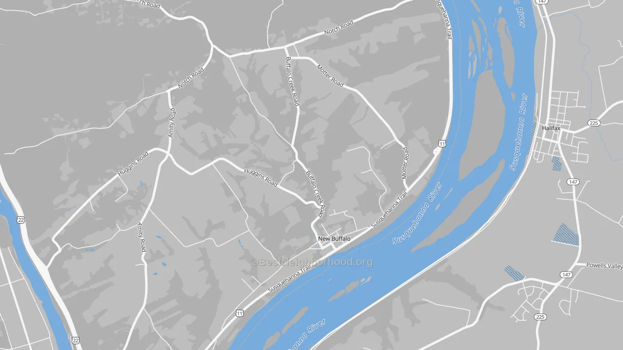 Transit Grade map of New Buffalo, PA
