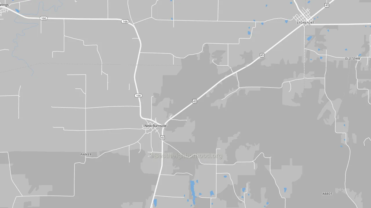 Transit Grade map of New Burnside, IL