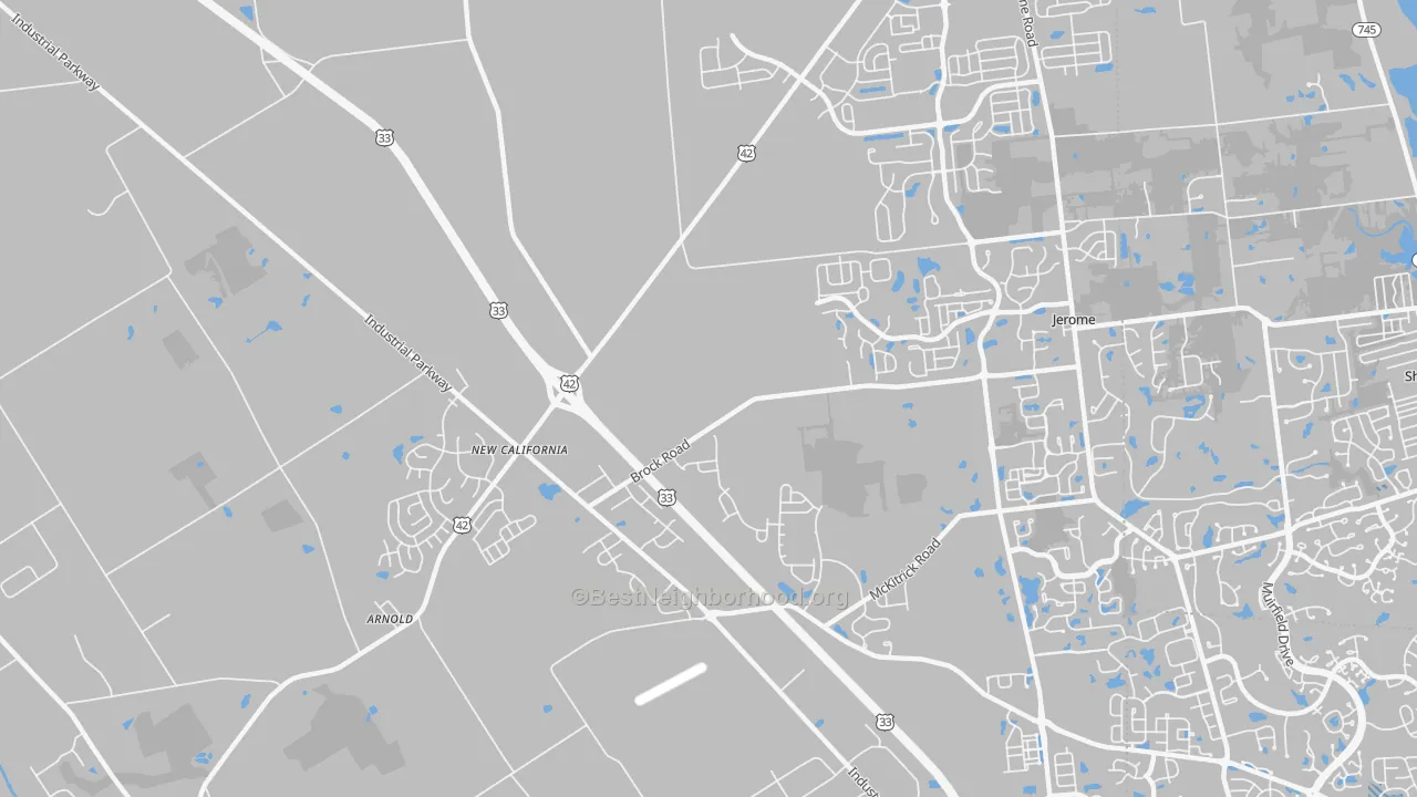Transit Grade map of New California, OH