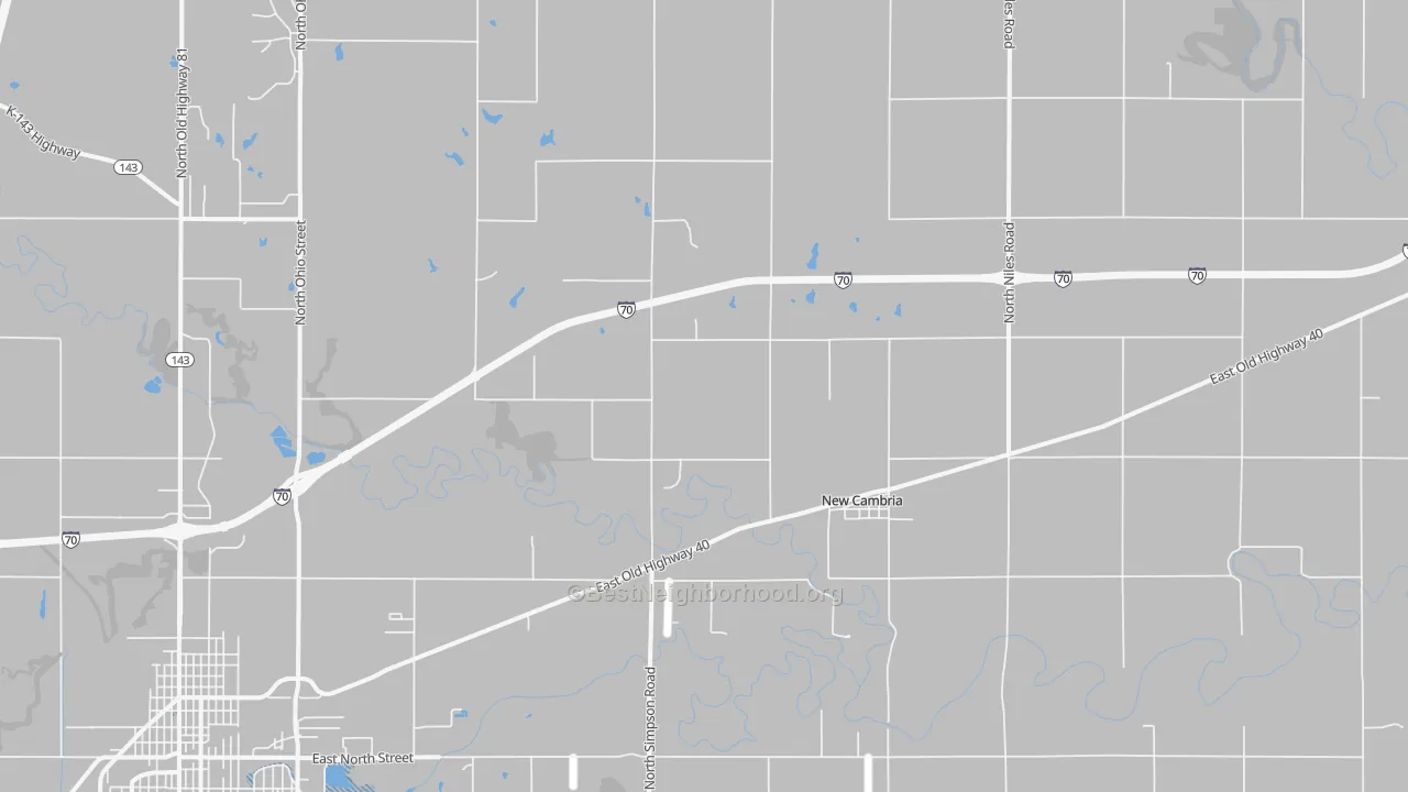 Transit Grade map of New Cambria, KS