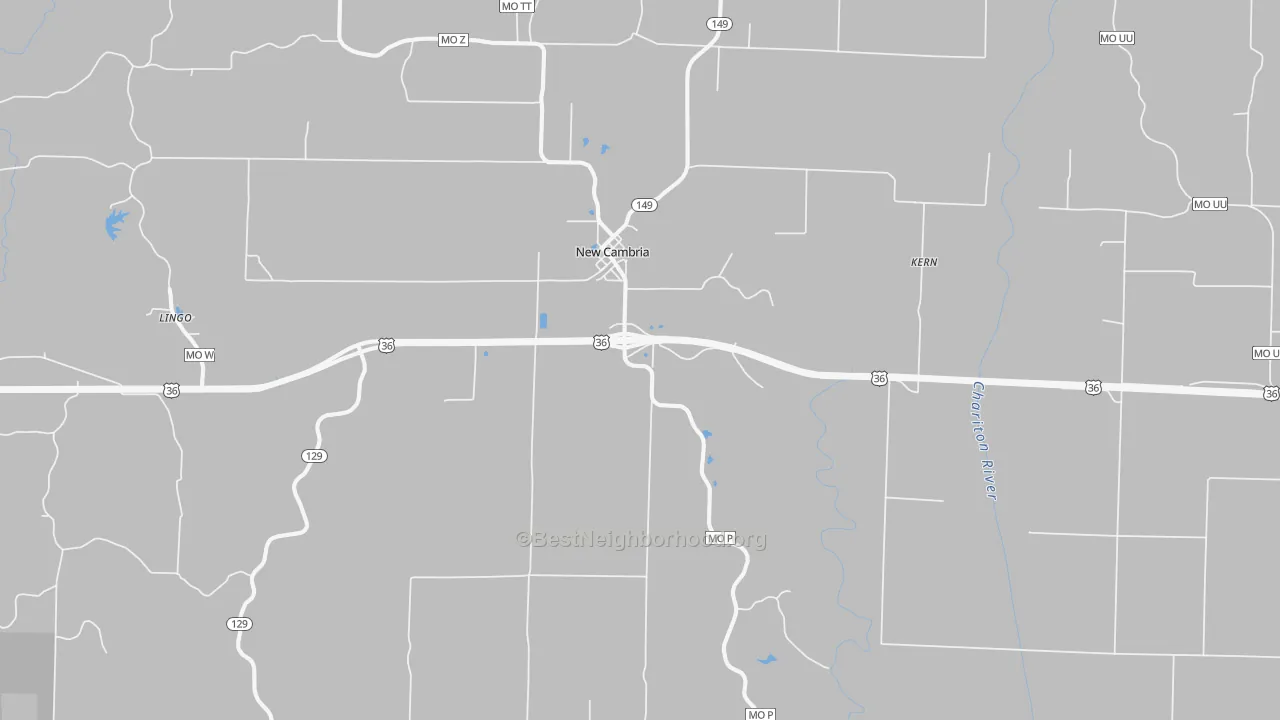 Transit Grade map of New Cambria, MO