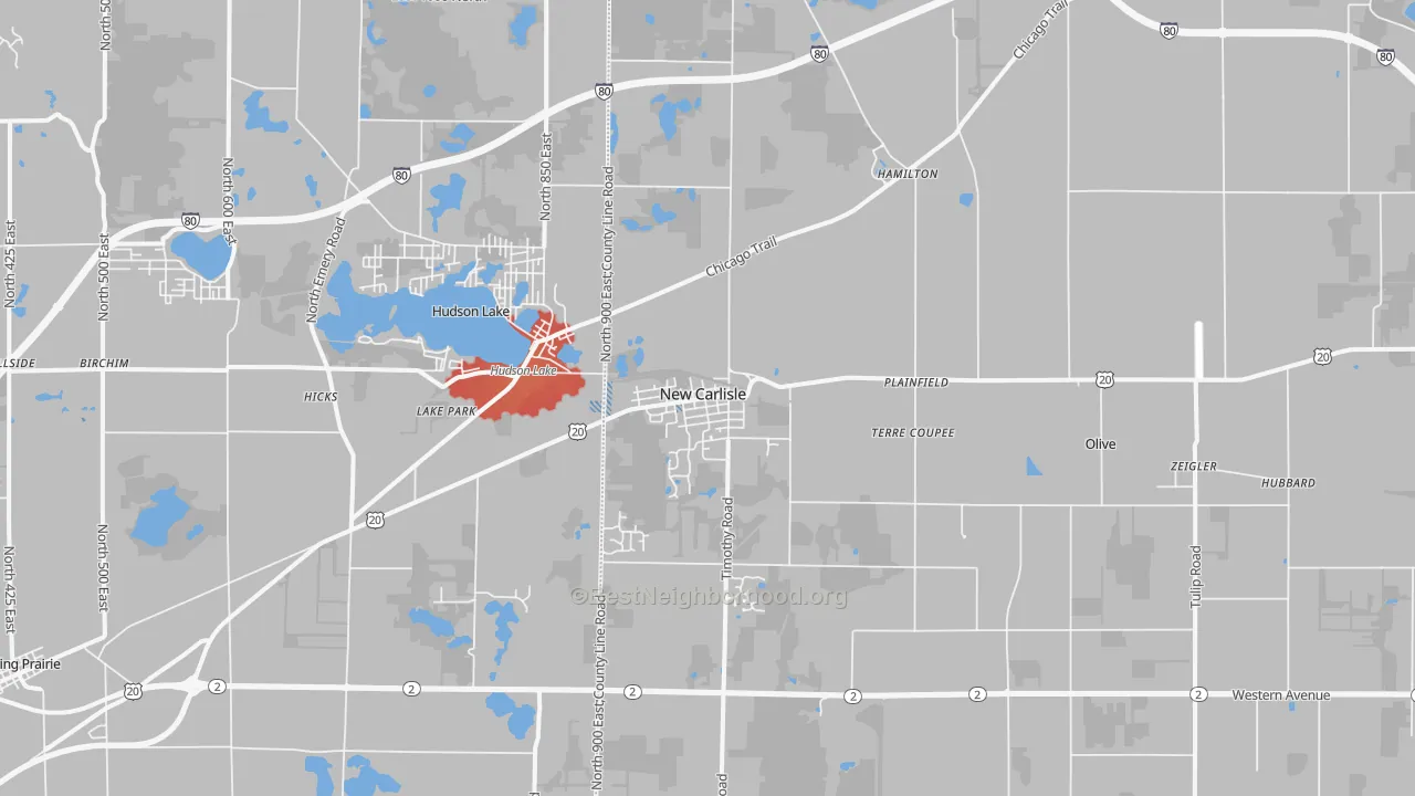 Transit Grade map of New Carlisle, IN