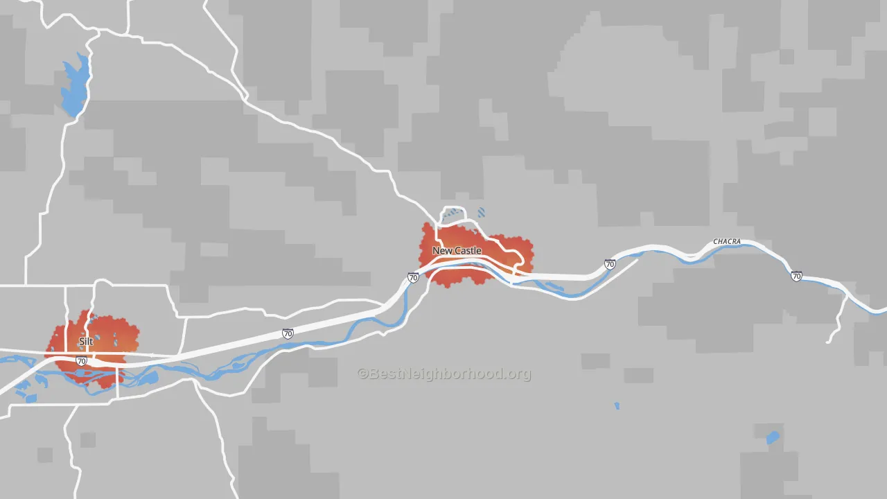 Transit Grade map of New Castle, CO