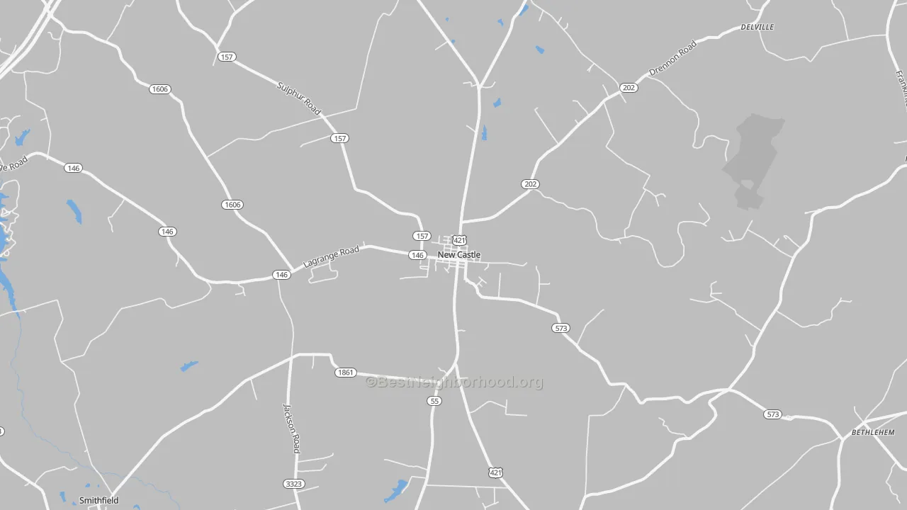 Transit Grade map of New Castle, KY