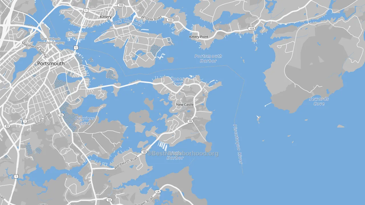 Transit Grade map of New Castle, NH