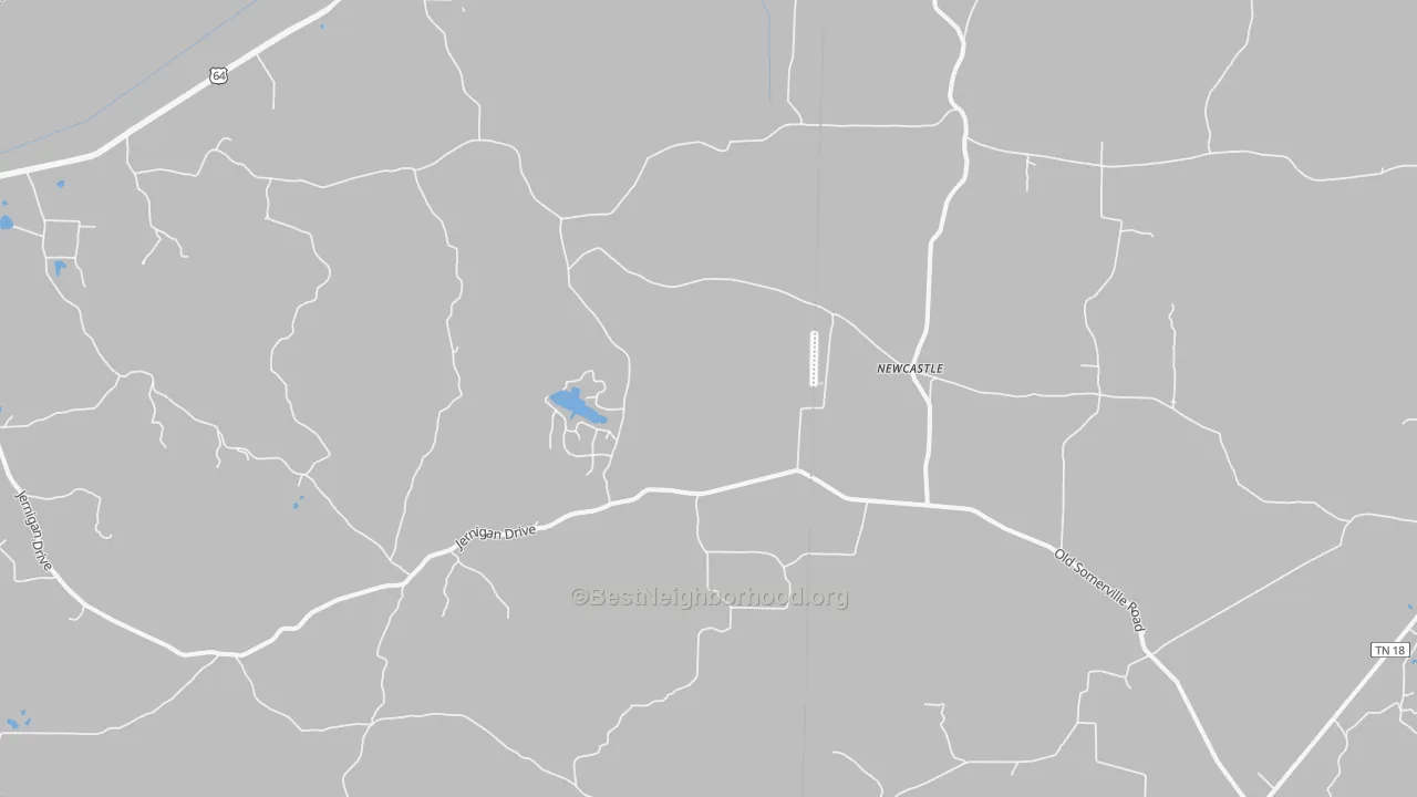 Transit Grade map of New Castle, TN