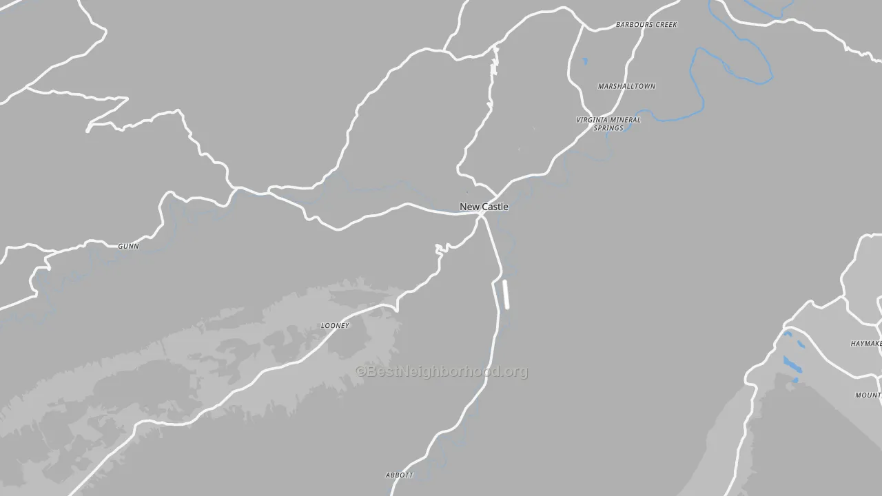 Transit Grade map of New Castle, VA