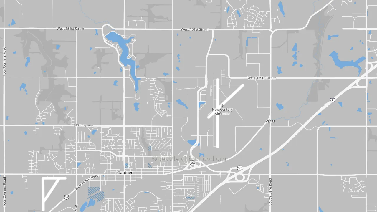 Transit Grade map of New Century, KS