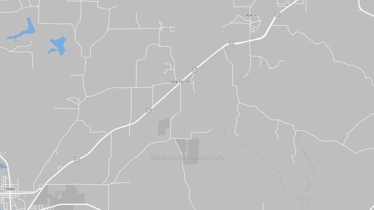 Transit Grade map of New Colony, TX