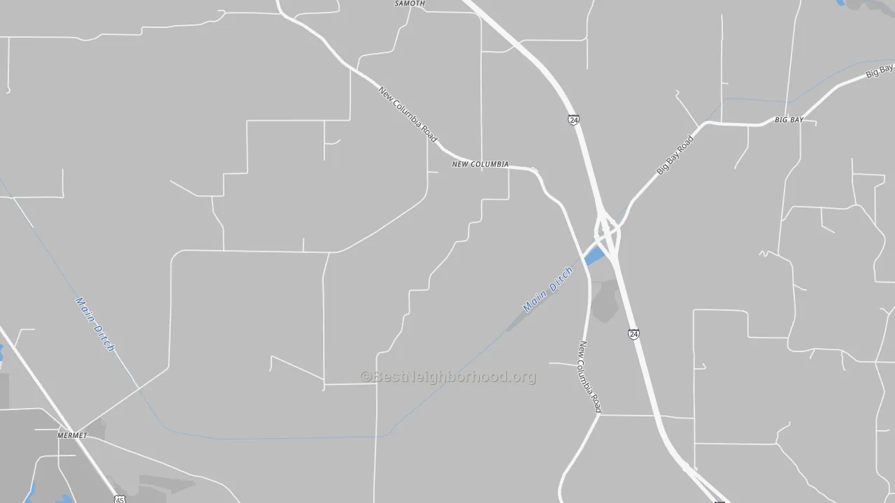 Transit Grade map of New Columbia, IL