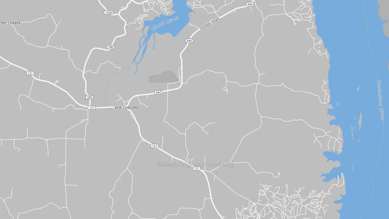 Transit Grade map of New Concord, KY