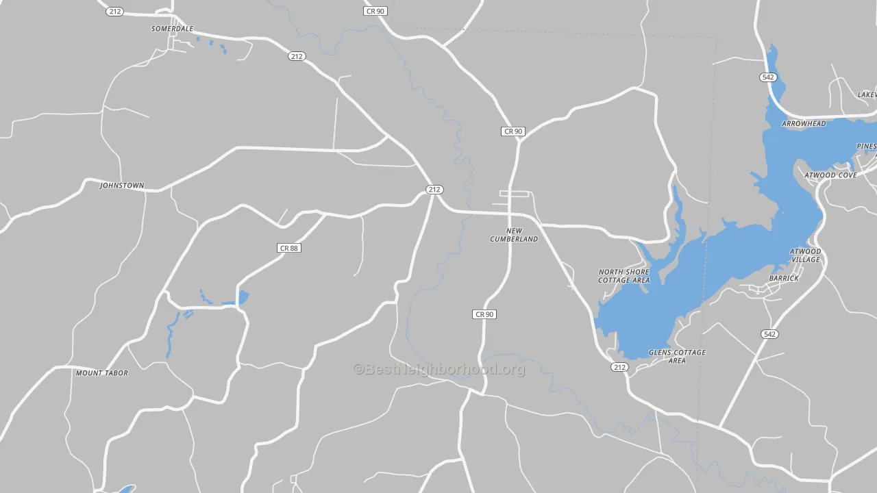 Transit Grade map of New Cumberland, OH