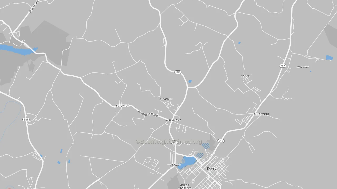Transit Grade map of New Derry, PA