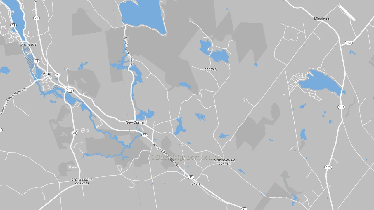 Transit Grade map of New Durham, NH