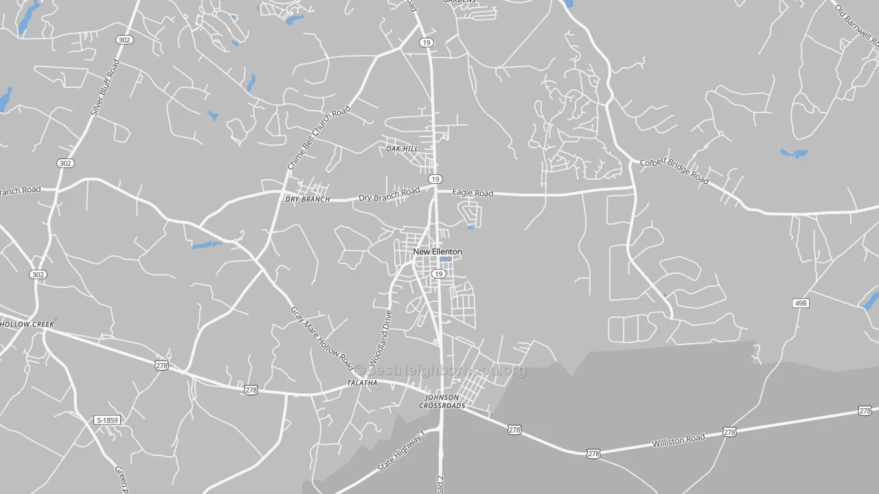 Transit Grade map of New Ellenton, SC