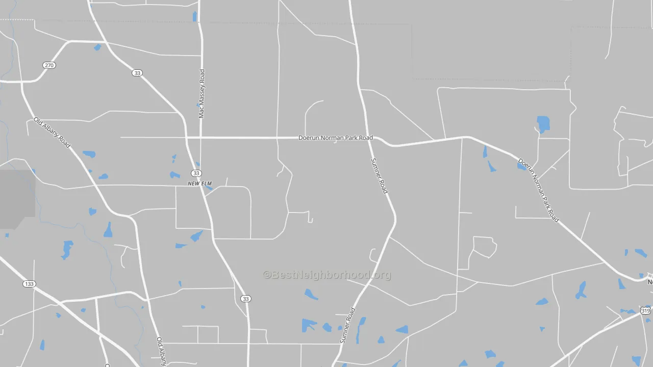 Transit Grade map of New Elm, GA