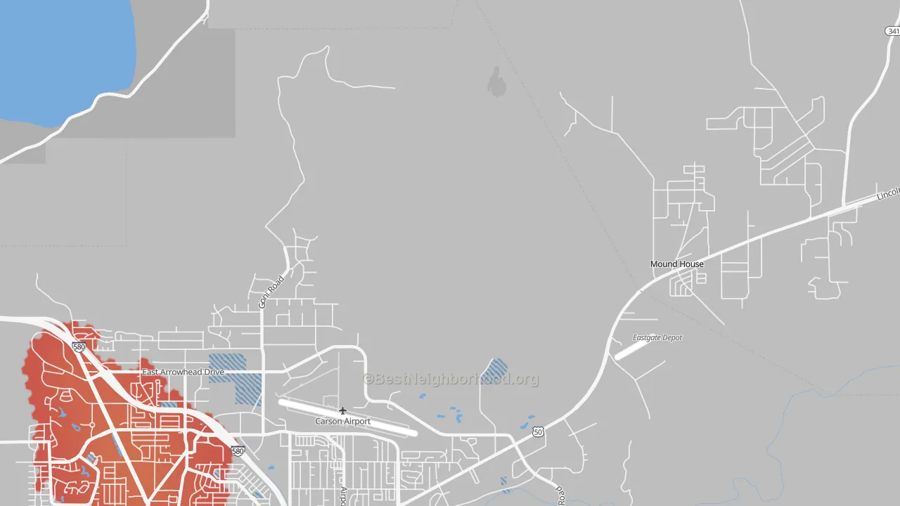 Transit Grade map of New Empire, NV