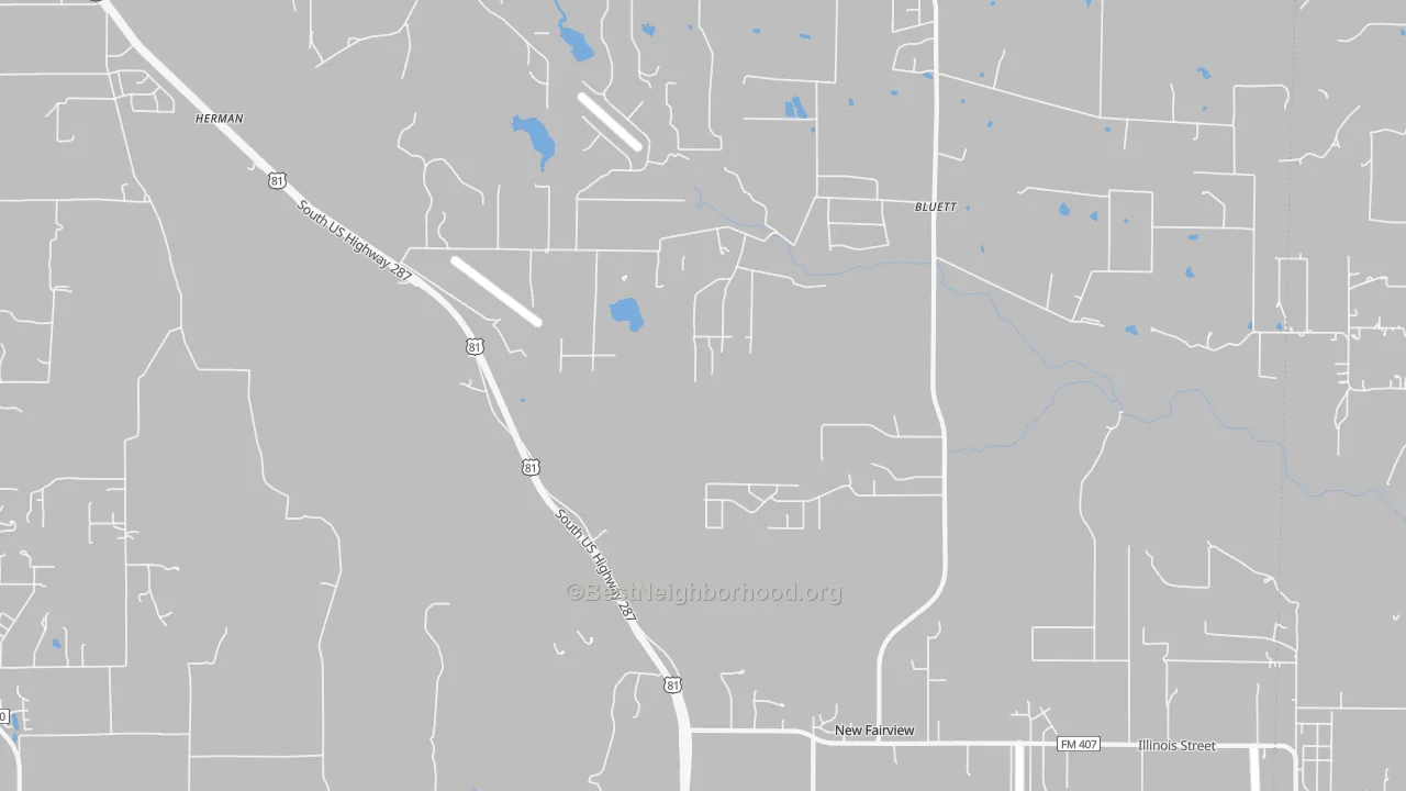 Transit Grade map of New Fairview, TX