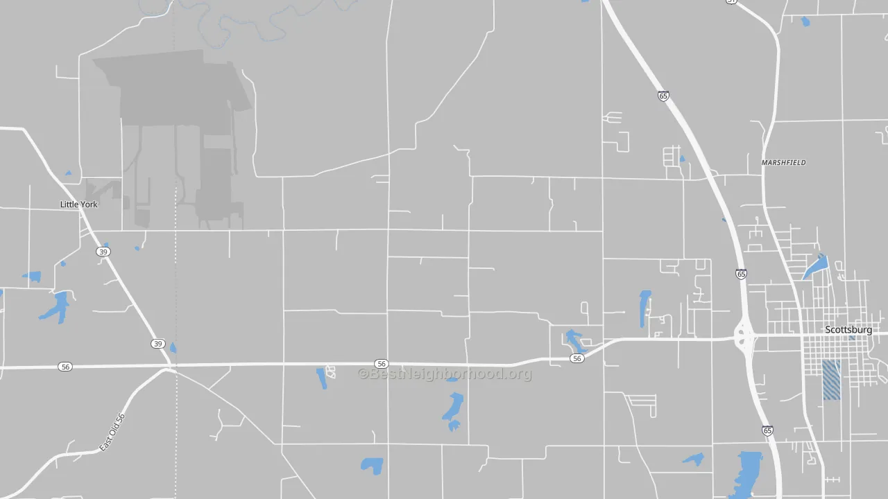 Transit Grade map of New Frankfort, IN