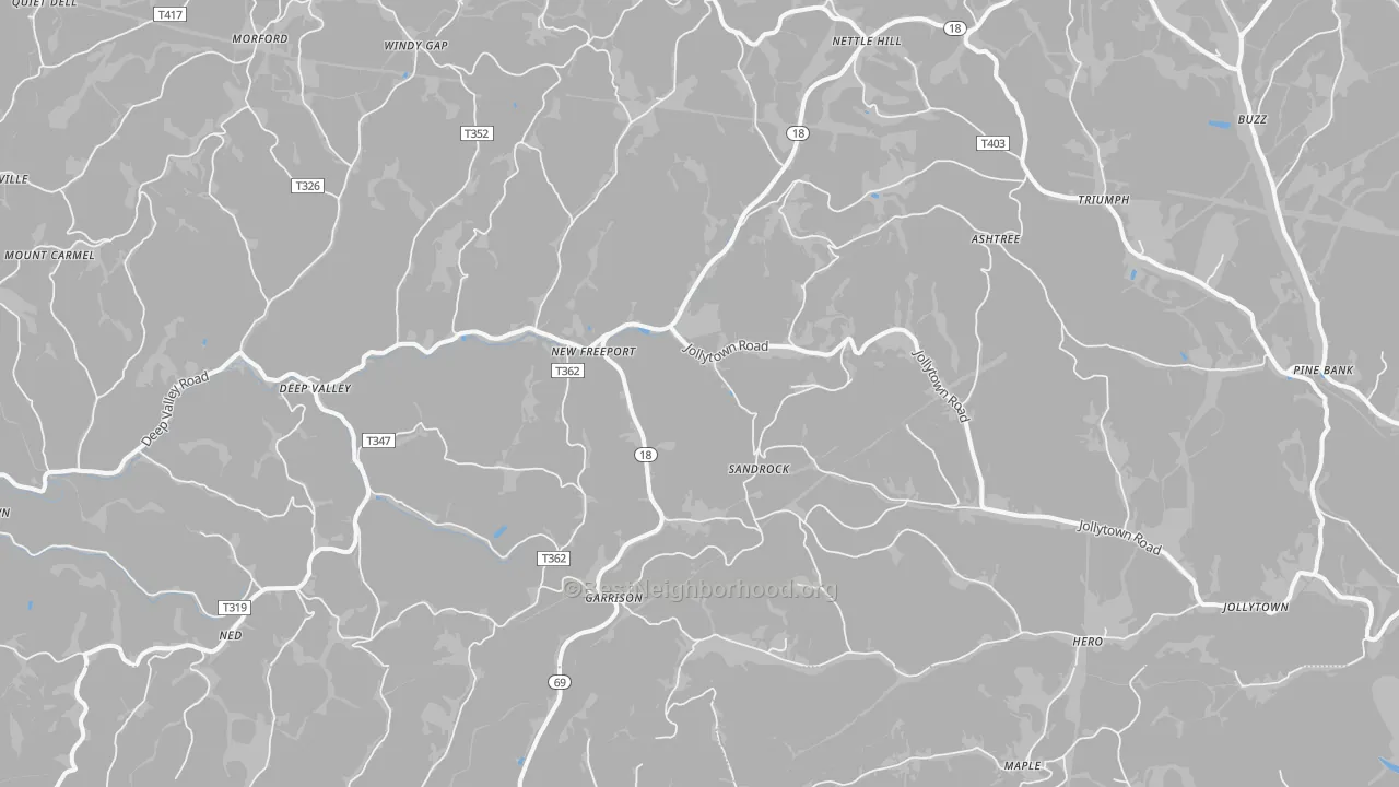 Transit Grade map of New Freeport, PA