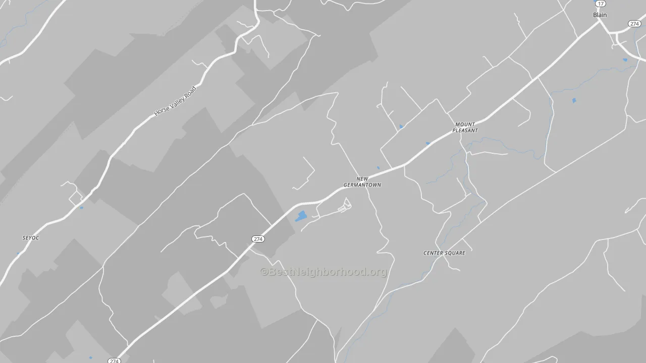 Transit Grade map of New Germantown, PA