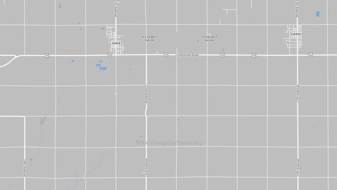 Transit Grade map of New Gottland, KS