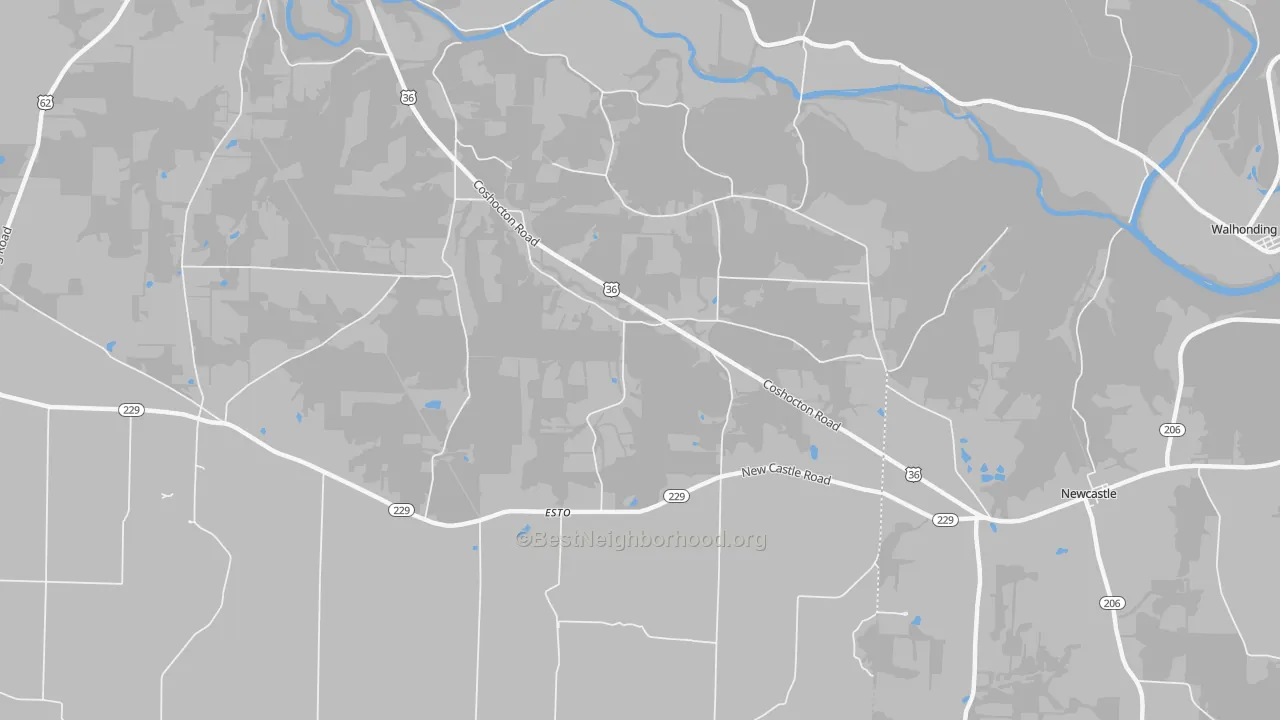 Transit Grade map of New Guilford, OH