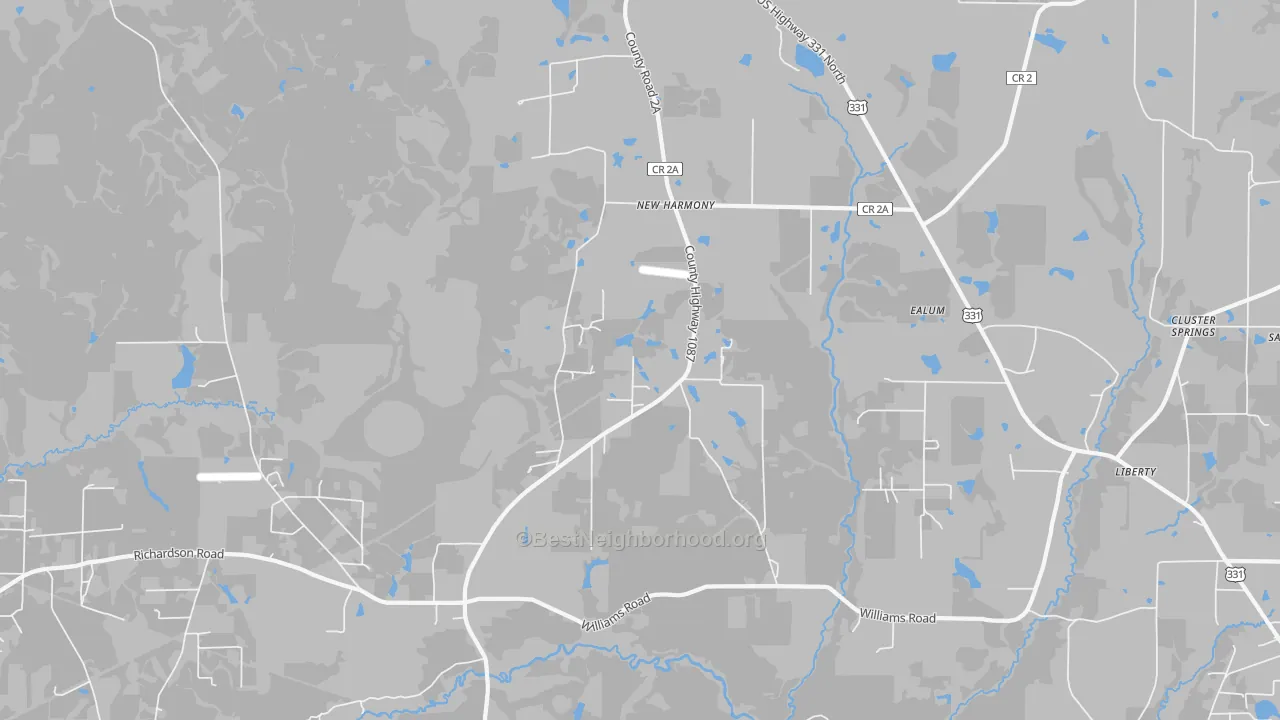 Transit Grade map of New Harmony, FL
