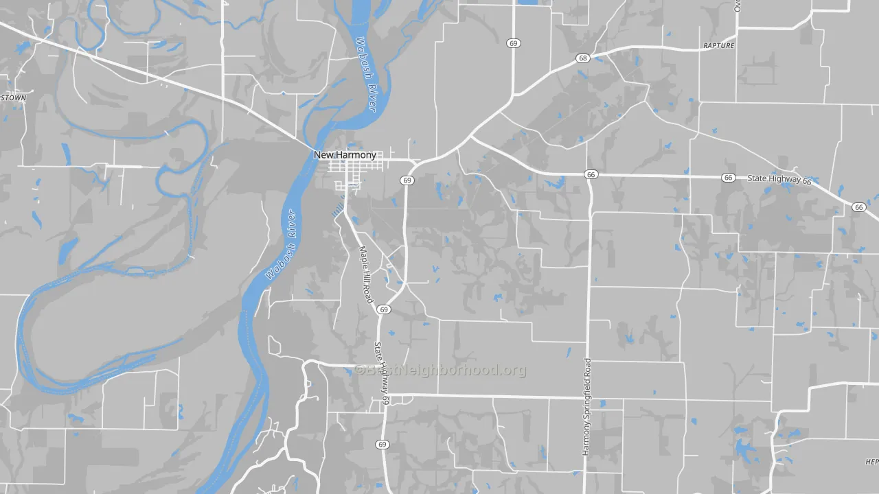 Transit Grade map of New Harmony, IN
