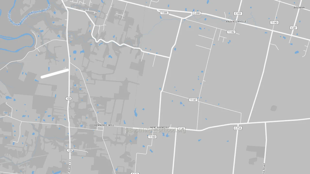 Transit Grade map of New Harmony, OH