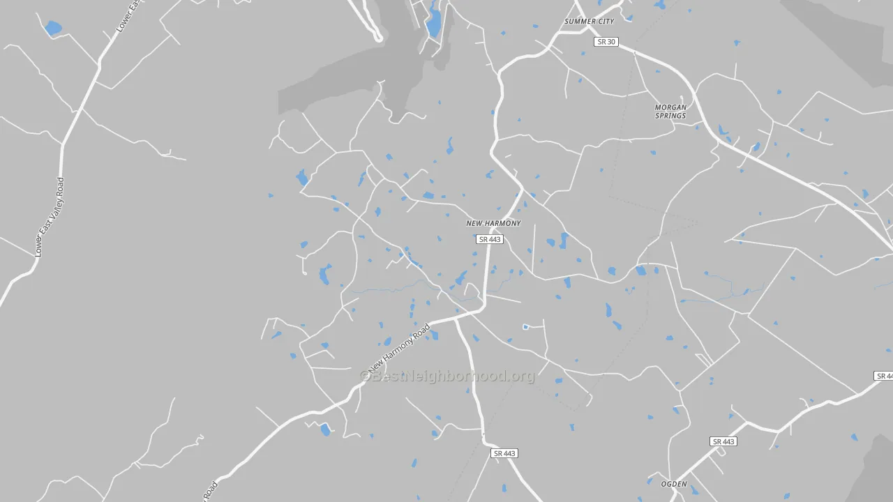 Transit Grade map of New Harmony, TN