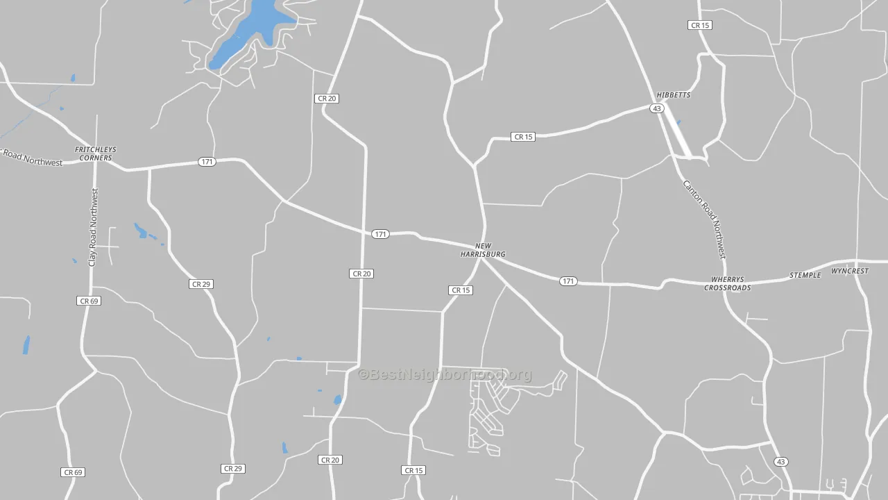 Transit Grade map of New Harrisburg, OH